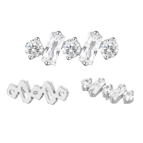 16G ASTM F136 Titanium Star Cartilage Helix Labret Stud Earring 1973
