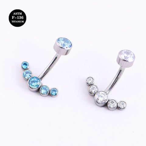 14G Implant Grade Titanium ASTM F136 Belly Button Ring