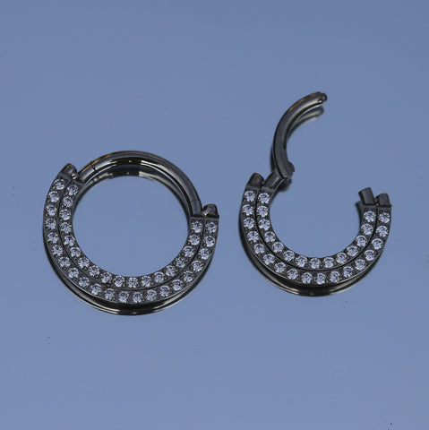 16G ASTM F136 Titanium Septum Clicker Ring Nose Piercing Hoop