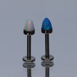 16G ASTM F136 Titanio Bullet Opal Labret Stud Piercing Jewellery