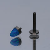 16G ASTM F136 Titanio Bullet Opal Labret Stud Piercing Jewellery