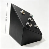 Rhombus Shape Leather Piercing Jewelry Display with Clip for Septum Nipple Piercing Jewelry