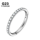 16G ASTM F136 Titanium Septum Clicker Daith Ring Clicker