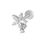 16G ASTM F136 Titanium Cartilage Helix Labret Stud Earring 1985