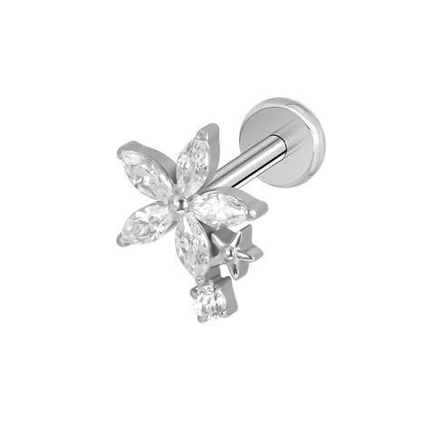 16G ASTM F136 Titanium Cartilage Helix Labret Stud Earring 1985