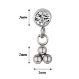 16G ASTM F136 Titanium Dangle Pendant Larbet Stud 1150