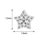 16G ASTM F136 Titanium Star Larbet Stud 1279