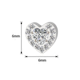 16G ASTM F136 Titanium Heart Larbet Stud 1280