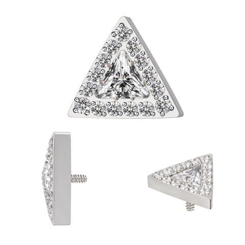 16G ASTM F136 Titanium Triangle Larbet Stud 1282