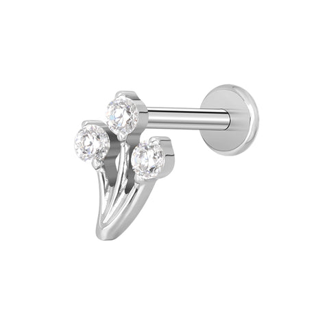 16G ASTM F136 Titanium Cartilage Helix Labret Stud Earring 1959