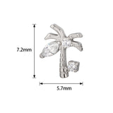 16G ASTM F136 Titanium Coconut Tree Larbet Stud 1304