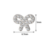 16G ASTM F136 Titanium Bowknot Larbet Stud 1332