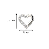 16G ASTM F136 Titanium Heart Larbet Stud 1352