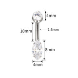 16G ASTM F136 Titanium Marquise Belly Button Ring 1423