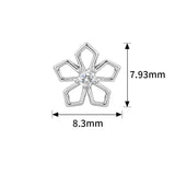 16G ASTM F136 Titanium Hollow FLower Cartilage Helix Labret Stud Earring 1964