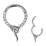 16G ASTM F136 Titanium Septum Clicker Hinged Ring 1795