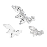 16G ASTM F136 Titanium Marquise Cartilage Helix Labret Stud Earring 1998