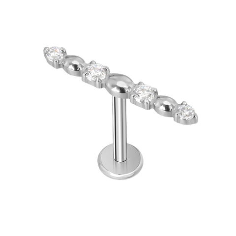 16G ASTM F136 Titanium Cartilage Helix Labret Stud Earring 1974