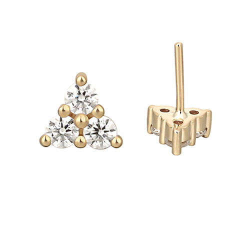 14K Solid Gold Flower Labret Stud Earring 0013