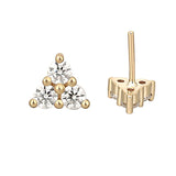 14K Solid Gold Flower Labret Stud Earring 0013