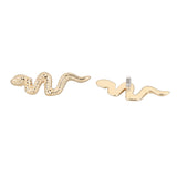 14K Solid Gold Snake Labret Stud Earring 0014