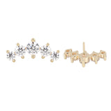 14K Solid Gold Labret Stud Earring 0015