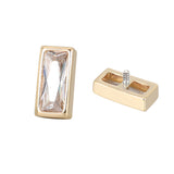 14K Solid Gold Rectangle Labret Stud Earring 0018