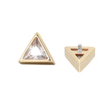 14K Solid Gold Triangle Labret Stud Earring 0019