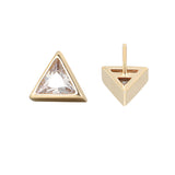 14K Solid Gold Triangle Labret Stud Earring 0019