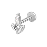 16G ASTM F136 Titanium Star Cartilage Helix Labret Stud Earring 1975
