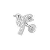 16G ASTM F136 Titanium Humming Bird Cartilage Helix Labret Stud Earring 2003