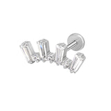 16G ASTM F136 Titanium Cartilage Helix Labret Stud Earring 1962