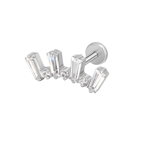 16G ASTM F136 Titanium Cartilage Helix Labret Stud Earring 1962