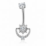 14G ASTM F136 Titanium Tribe Belly Button Ring 0073