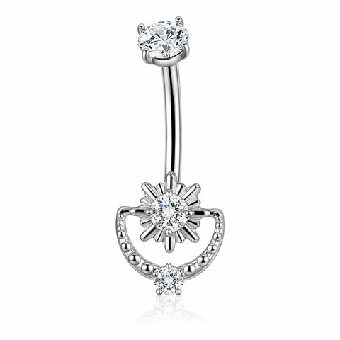 14G ASTM F136 Titanium Tribe Belly Button Ring 0073