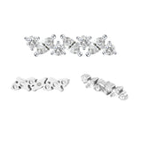 16G ASTM F136 Titanium Marquise Cartilage Helix Labret Stud Earring 2006