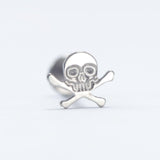 16G ASTM F136 Titanium Labret Stud Halloween Skull Pirate Pumpkin Bone Bat 0289