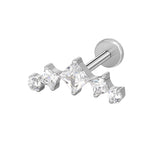 16G ASTM F136 Titanium Cartilage Helix Labret Stud Earring 1961