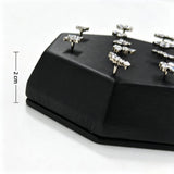 16G Internal Thread Tomb Shape Leather Piercing Jewelry Display for Labret Stud