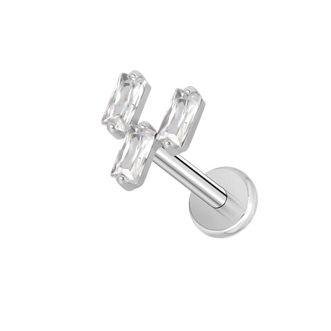 16G ASTM F136 Titanium Cactus Cartilage Helix Labret Stud Earring 2027