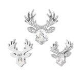 16G ASTM F136 Titanium Reindeer Cartilage Helix Labret Stud Earring 2024