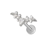 16G ASTM F136 Titanium Bat Wing Cartilage Helix Labret Stud Earring 2023
