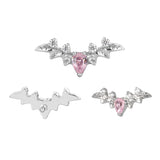 16G ASTM F136 Titanium Bat Wing Cartilage Helix Labret Stud Earring 2023