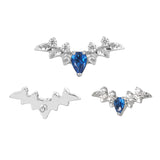 16G ASTM F136 Titanium Bat Wing Cartilage Helix Labret Stud Earring 2023