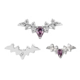 16G ASTM F136 Titanium Bat Wing Cartilage Helix Labret Stud Earring 2023