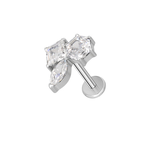16G ASTM F136 Titanium Star Cartilage Helix Labret Stud Earring 2022