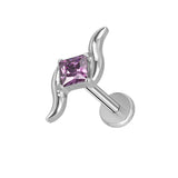 16G ASTM F136 Titanium Cartilage Helix Labret Stud Earring 1988