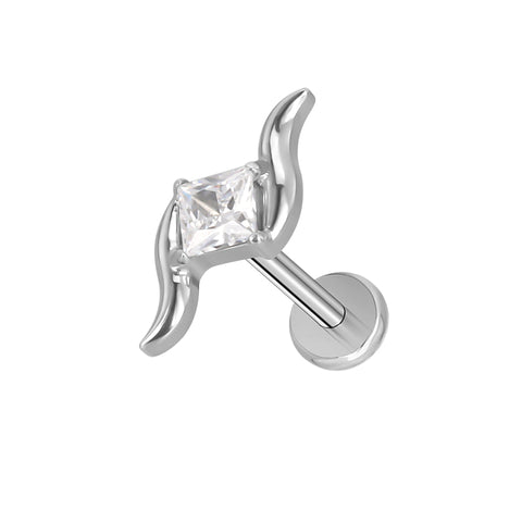16G ASTM F136 Titanium Cartilage Helix Labret Stud Earring 1988