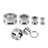 12G 10G 8G 6G 4G 2G 0G ASTM F136 Titanium Ear Piercing Tunnel Plug Big Size