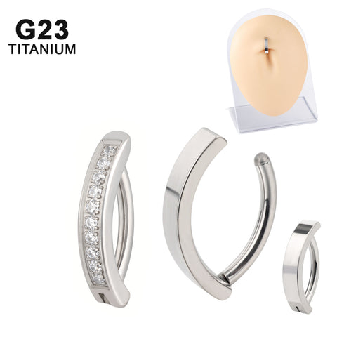14G ASTM F136 Titanium Clicker Belly Button Ring